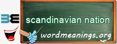 WordMeaning blackboard for scandinavian nation